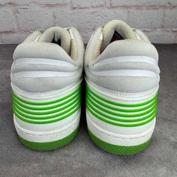 Gucci Basket Low 'White Demetra Green' Trainers 698785 Size 9 - Picture 9 of 16